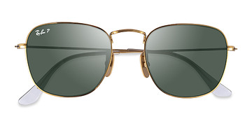 Shiny Gold Ray-Ban RB8157 Frank -  Titanium Lunettes de soleil