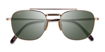 Shiny Gold Ray-Ban RB8258 Frank Ii -  Titanium Lunettes de soleil