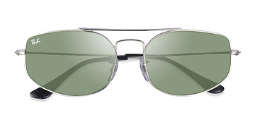 Argenté Ray-Ban RB3845 Explorer 5 -  Métal Lunettes de soleil