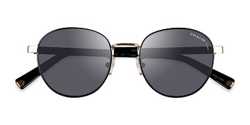 Gold Black Coach HC7131 C6195 -  Métal Lunettes de soleil