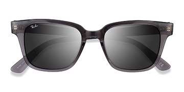 Transparent Gray Ray-Ban RB4323 -  Plastique Lunettes de soleil