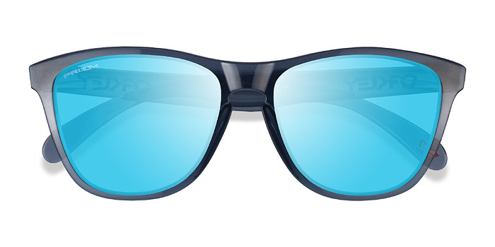Crystal Black Oakley Frogskins -  Plastique Lunettes de soleil