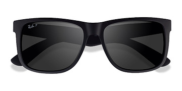 Noir Ray-Ban Justin -  Plastique Lunettes de soleil