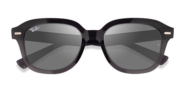Clear Dark Gray Ray-Ban RB4398 Erik -  Plastique Lunettes de soleil