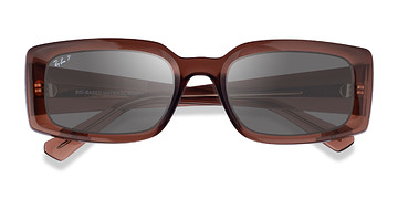 Transparent Brown Ray-Ban RB4395 Kiliane -  Plastique Lunettes de soleil
