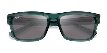 Transparent Green Ray-Ban RB4396 Warren -  Plastique Lunettes de soleil