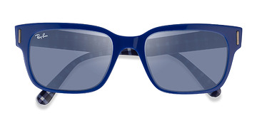 Vichy Blue White Ray-Ban RB2190 Jeffrey -  Acétate Lunettes de soleil