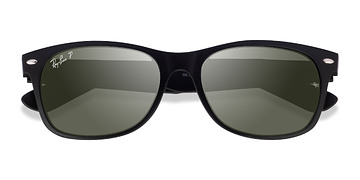 Rubber Matte Black Ray-Ban RB2132 -  Plastique Lunettes de soleil