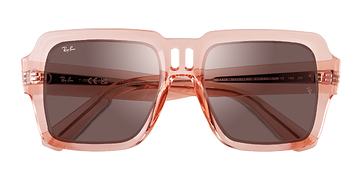 Transparent Pink Ray-Ban RB4408 Magellan -  Plastique Lunettes de soleil