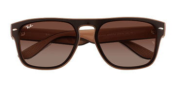 Clear Light Brown Ray-Ban RB4407 -  Plastique Lunettes de soleil