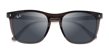 Clear Dark Brown Ray-Ban RB2210 -  Plastique Lunettes de soleil