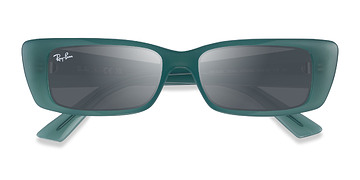 Clear Shiny Green Ray-Ban RB4425 Teru -  Plastic Sunglasses