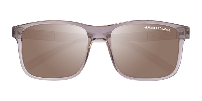 Shiny Transparent Brown Armani Exchange AX4145S -  Plastique Lunettes de soleil