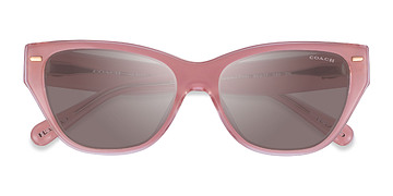Transparent Pink Coach HC8370U CH570 -  Acétate Lunettes de soleil