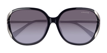 Matte Black Coach HC8396U CR620 -  Plastique Lunettes de soleil