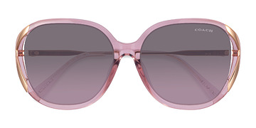 Transparent Pink Coach HC8396U CR620 -  Plastique Lunettes de soleil