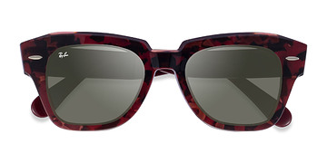Floral Red Ray-Ban State Street -  Acétate Lunettes de soleil