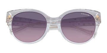 Transparent Clear Coach HC8393U CR612 -  Acétate Lunettes de soleil