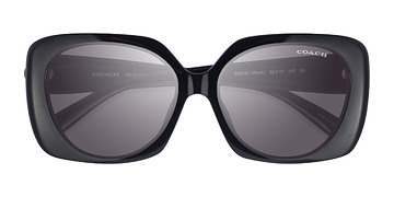 Noir Coach HC8422U CAD33 -  Plastique Lunettes de soleil