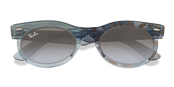 Photo Waves Azure Ray-Ban Wayfarer Oval Change -  Plastique Lunettes de soleil