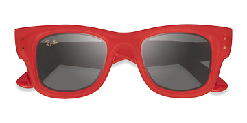 Polished Red Ray-Ban RB4940 Wayfarer Puffer -  Plastique Lunettes de soleil