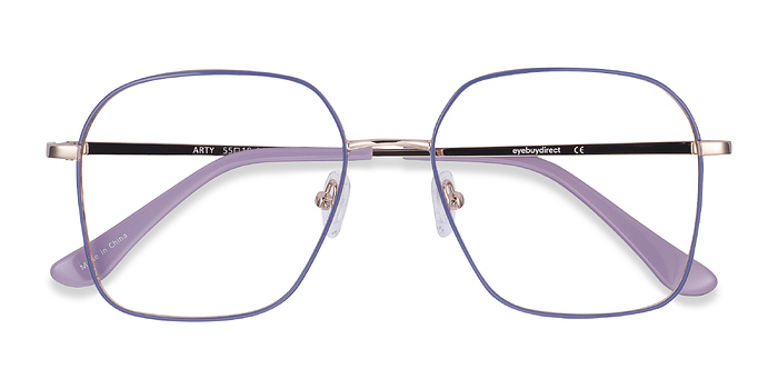 Purple & Gold Arty -  Vintage Métal Lunettes de vue