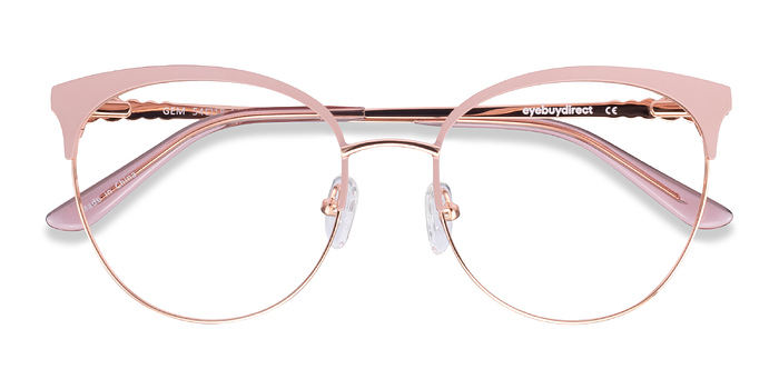 Pink Rose Gold Gem -  Coloré Métal Lunettes de vue