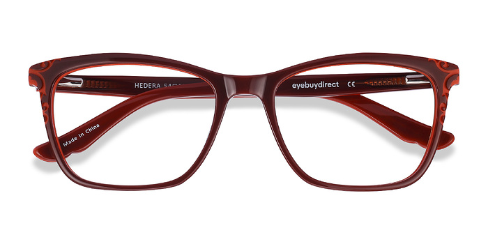 Burgundy Orange Hedera -  Coloré Acétate Lunettes de vue