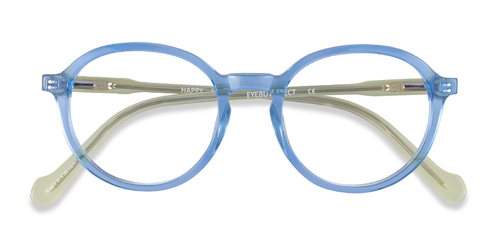 Clear Blue Green Happy -  Acétate Lunettes de vue
