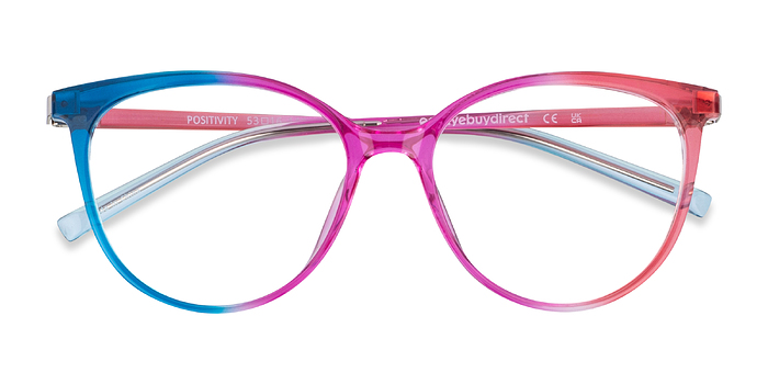 Purple Pink Rainbow Positivity -  Plastique Lunettes de vue