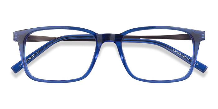 Bleu Stanza -  Acetate, Metal Lunettes de vue