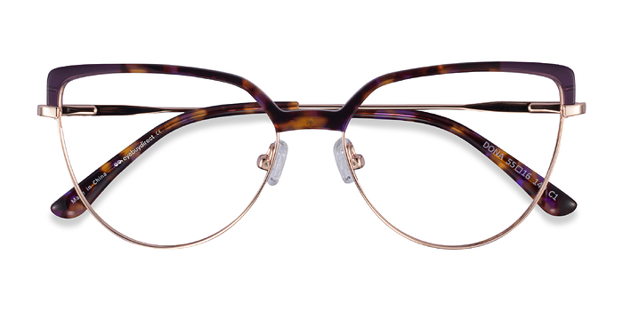 Floral & Rose Gold Dona -  Acetate, Metal Lunettes de vue