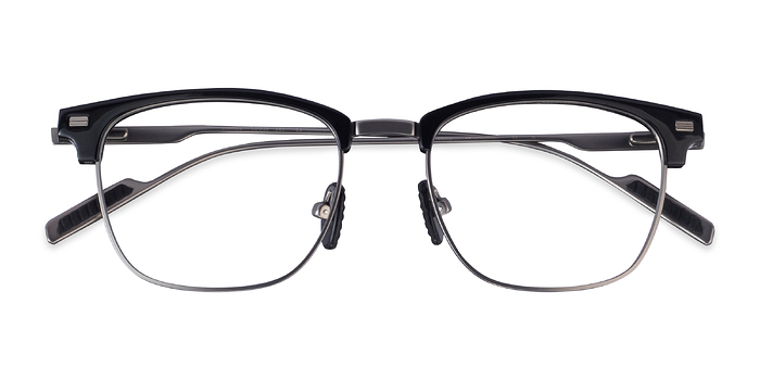 Black Gunmetal Charge -  Acetate, Metal Lunettes de vue