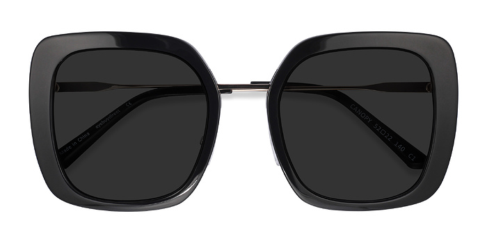 Noir Canopy -  Acetate, Metal Lunettes de soleil