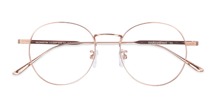 Or rose Geometry -  Légèreté Titanium Lunettes de vue