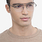 Conrad Gunmetal Titanium Montures de lunettes de vue pour Hommes d'EyeBuyDirect