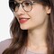 The Works Gunmetal Métal Montures de lunettes de vue pour Femmes d'EyeBuyDirect
