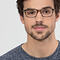 Dreamer Brown/Striped Acetate-metal Montures de lunettes de vue pour Hommes d'EyeBuyDirect