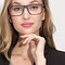 Persian Matte Gray Plastique Montures de lunettes de vue pour Femmes d'EyeBuyDirect
