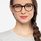 Delle Brown Floral Acétate Montures de lunettes de vue pour Femmes d'EyeBuyDirect