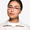 Alette Clear Pink Acétate Montures de lunettes de vue pour Femmes d'EyeBuyDirect