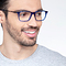 Stanza Bleu Acetate-metal Montures de lunettes de vue pour Hommes d'EyeBuyDirect