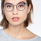 Rotem Bleu marine  Acetate-metal Montures de lunettes de vue pour Femmes d'EyeBuyDirect