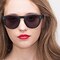 Ibiza Matte Black Acétate Soleil de Lunette de vue pour Femmes d'EyeBuyDirect