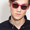 Audio Rouge Acétate Soleil de Lunette de vue pour Hommes d'EyeBuyDirect
