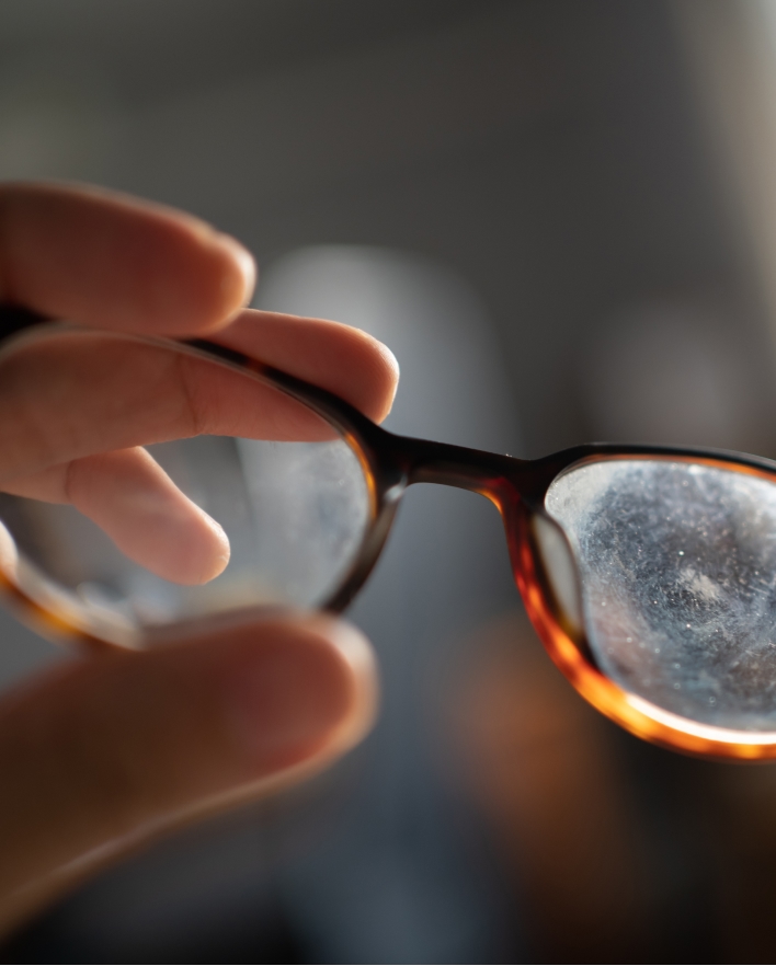 How to clean eyeglasses step 6 — EyeBuyDirect guide on polishing lenses