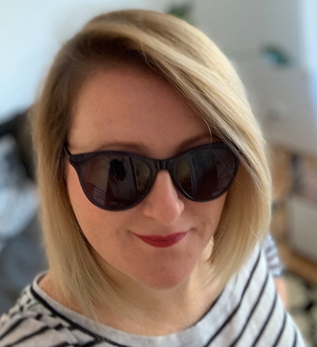 Clear Navy-Horn-Sunglasses for Women