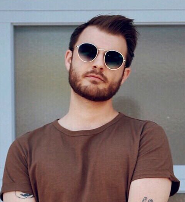 Gray-Round-Sunglasses for Men