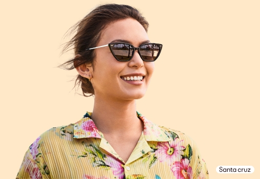 Lunettes de soleil à la forme papillon et œil-de-chat