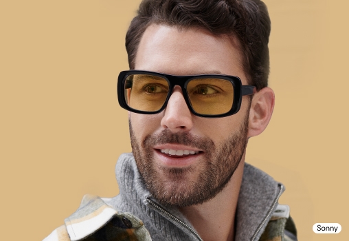 Lunettes de soleil rectangulaires